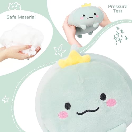 Vista 31 de AIXINI Almohada cilíndrica de peluche de panda lindo de 35.5 pulgadas, juguete de dibujos animados súper suave para abrazar Panda,Dinosaurio,Gato