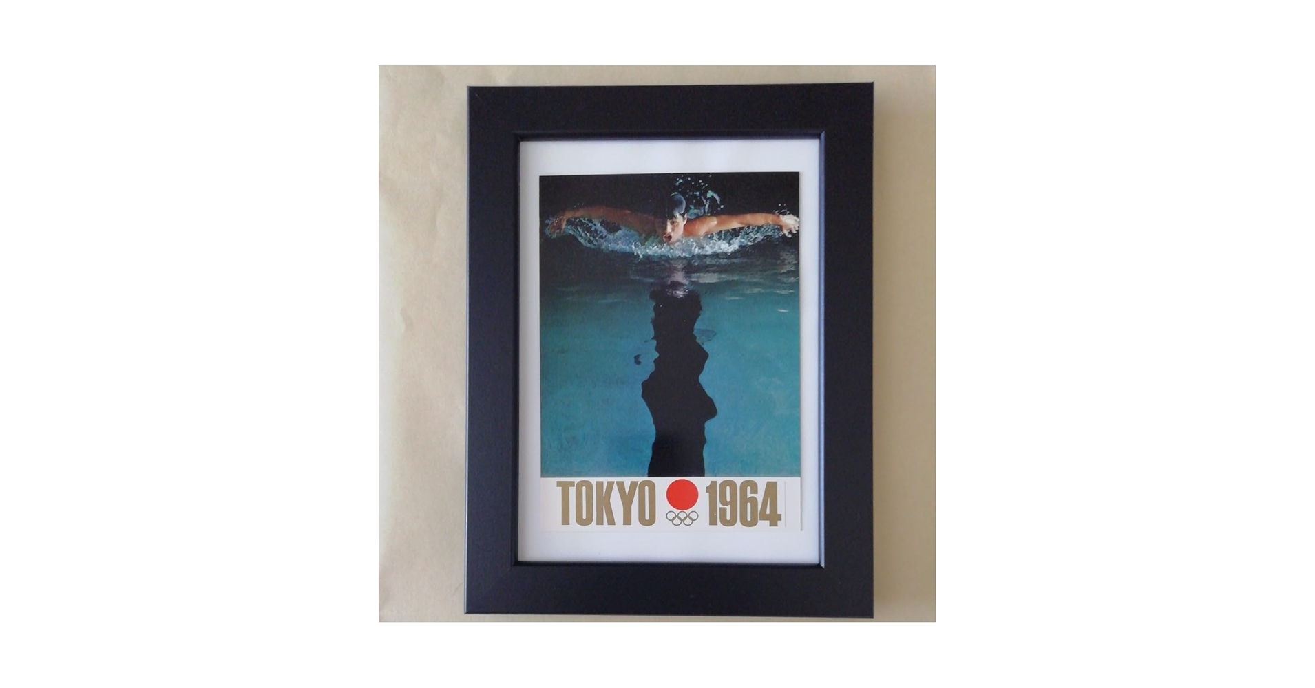 Amazon.co.jp: 1964 東京オリンピック公式ポスター額装飾品 競泳