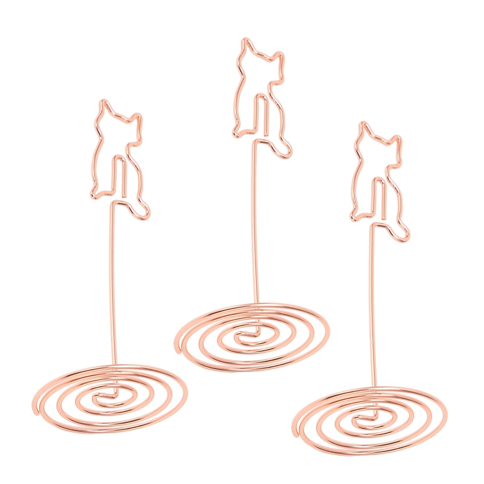 10 Pezzi Porta Menu, Clip Ad Anello Segnaposto da Tavolo Porta Humber Riservato Segni a Forma di Gatto Segnaposto Segnaposto Tavolo Alto Numero Stand per Festa di Nozze Cibo Carte (Gattino)