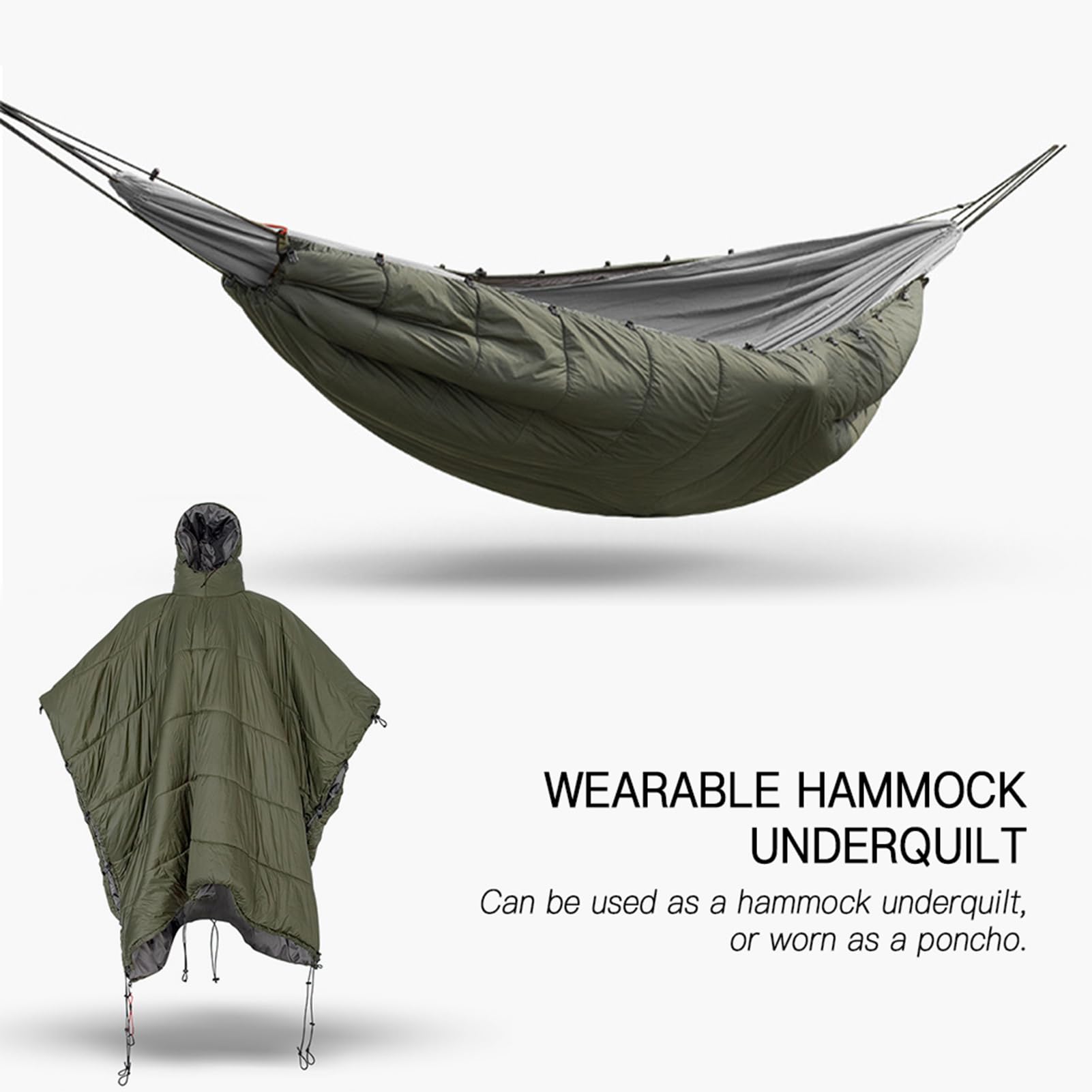 Hamak Kempingowy Underquilt, Przenośny Top Ciepły Wiatroszczelny Hamak Underquilt na Zewnątrz Camping Piesze Wycieczki z Plecakiem