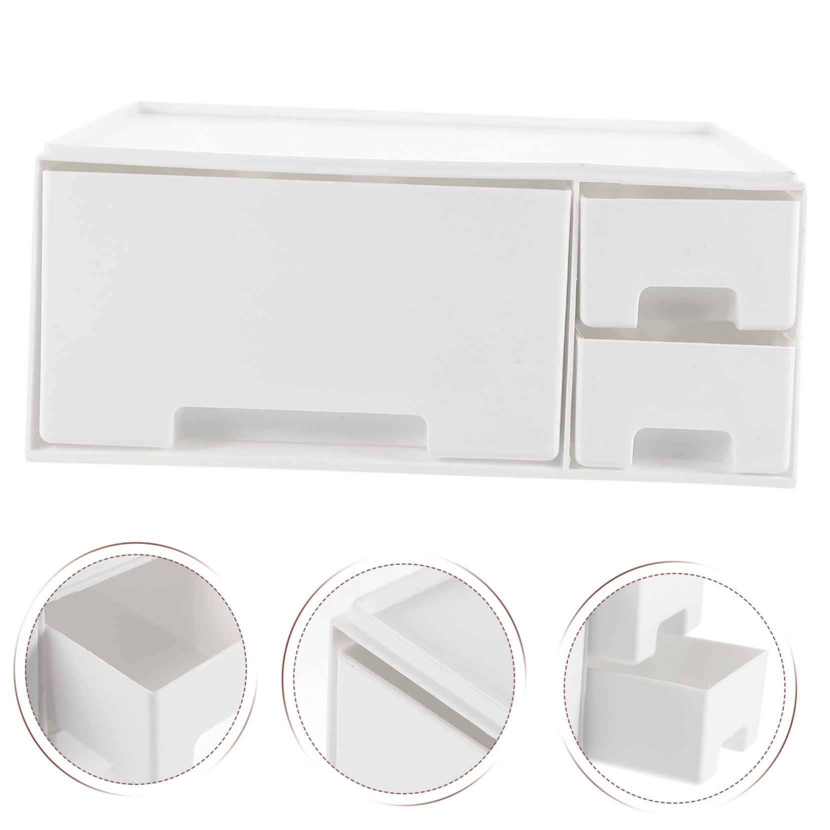 SHINEOFI Cajón Organizador de Abs Soporte Elevador white para Monitor Capacidad Resistente y Diseño Funcional para Escritorio y Estudiantes