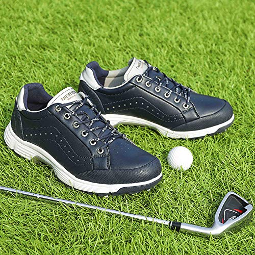 Image of THESTRON 2021 Men Golf Shoes Professional Spikes Golf Sport Sneakers Waterproof Mens Trainers Golfing