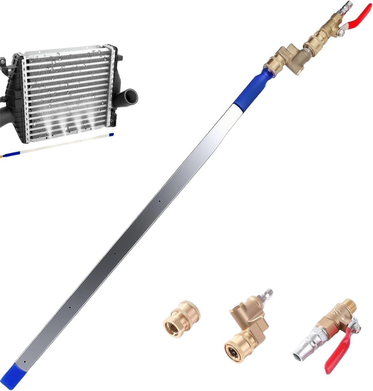 24'' Radiator Cleaning Wand, Portable Radiator Cleaning Tool, 4500 PSI Radiator Flush and Cleaner Tool, Radiator Pressure Washer Tool for Household Cars, Trucks, RV-image-47