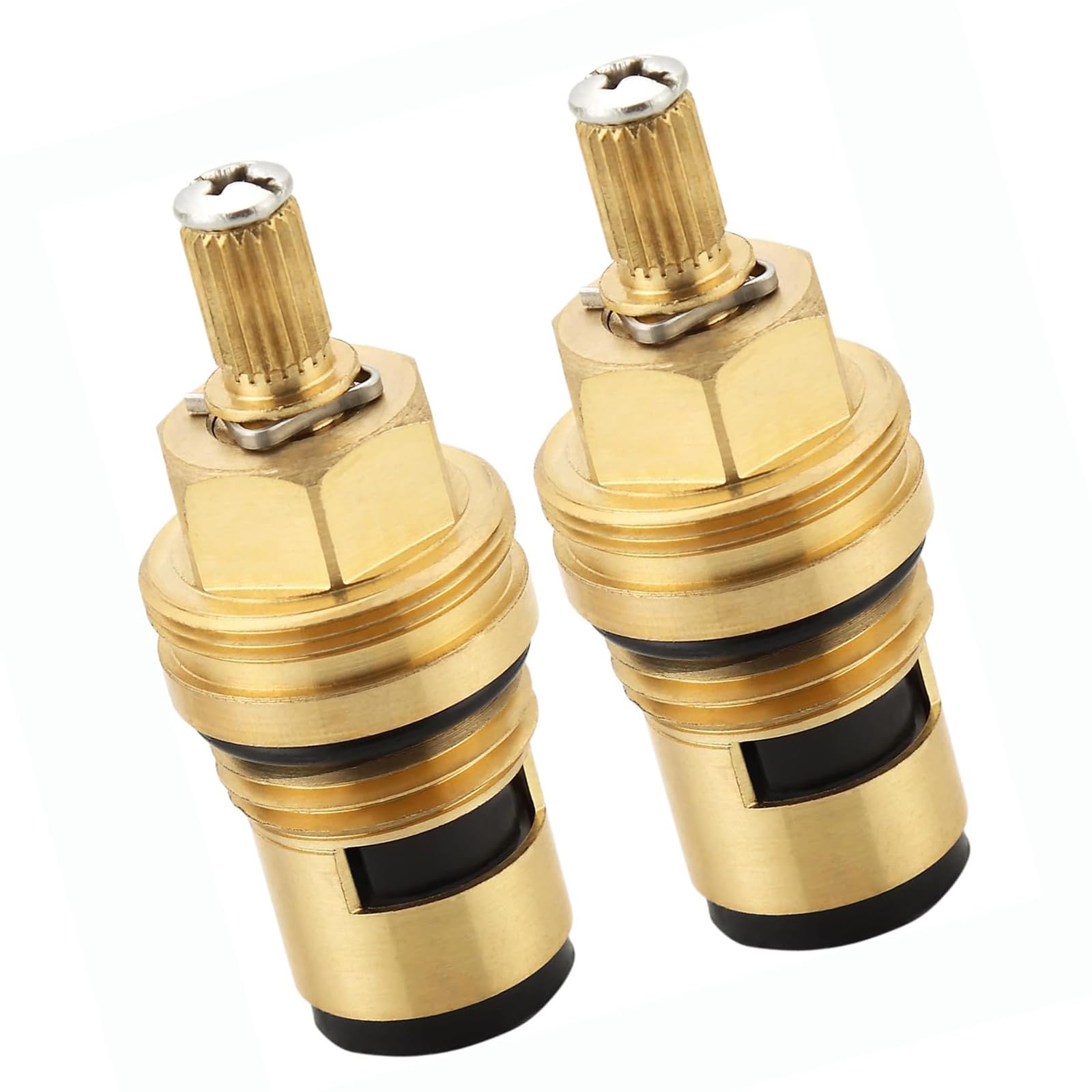 2Pcs Ceramic Disc Cartridges Replacement Water Valves Cartridges for Faucets Suitable for 45882000 & 45883000 Brass Ceramic Water Gate