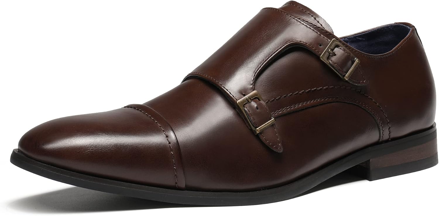 Bruno Marc Men's Dress Loafer Shoes Monk Strap Slip On Loafers