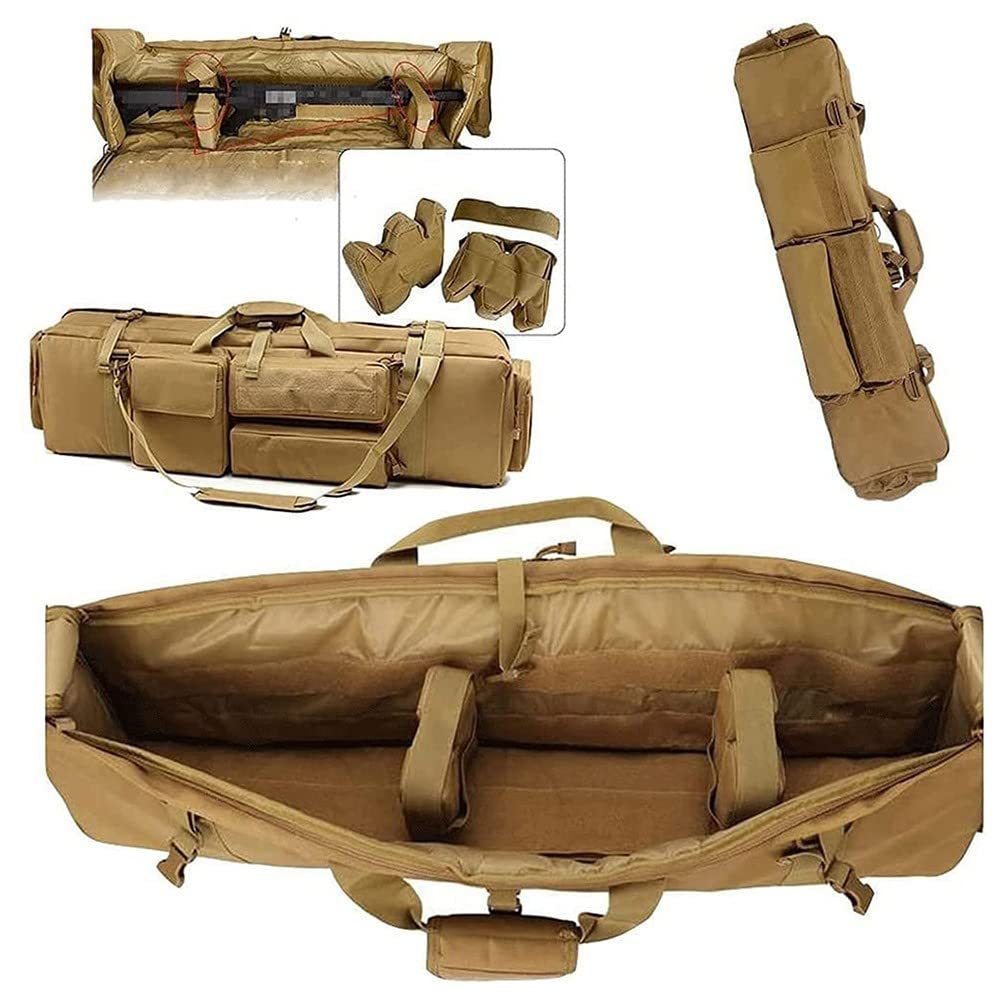 Estuche para Escopeta Airsoft, M249 Bolsa Doble para Rifles, Bolsa Táctica de Escopeta, Bolsa de Almacenamiento para caña de Pescar Escopeta Carry B