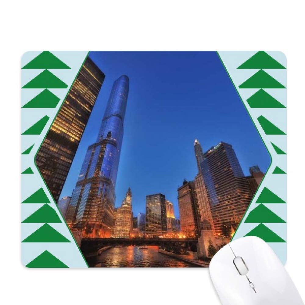 Tapis de souris green pine tree en caoutchouc pour ordinateur de bureau