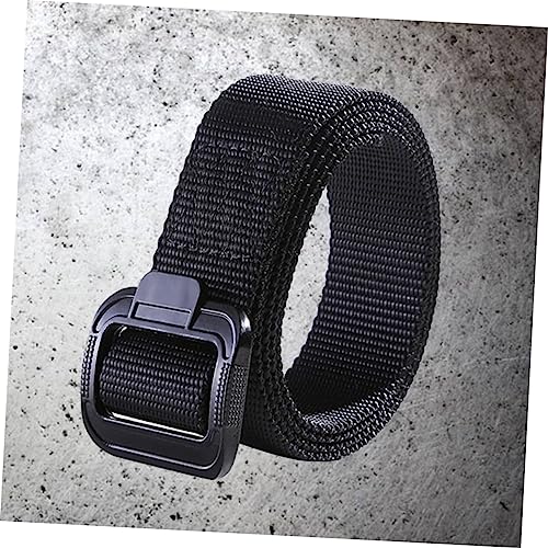 GALPADA Men's Tactical Outdoor Belt Nylon Webbing with Quick Release Alloy Buckle Rust Buckle Belt for Climbing Hiking Hunting Running Casual Sports Activities Black3