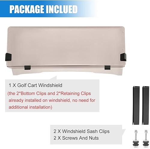 Vista 3 de Parabrisas para carrito de golf EZGO TXT 1995-2013 tintado Teñido