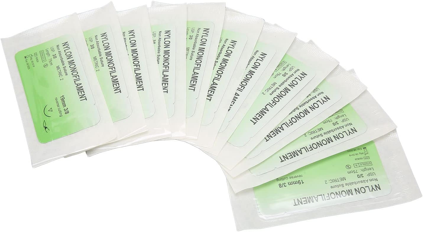 Suture Practice Thread,12pcs Sutures Thread First Aid Field Emergency Trauma Practice Suture Kit