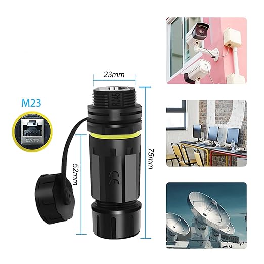 2 Conectores RJ45 Blindados Cat7 IP68 para Exterior miniatura 5