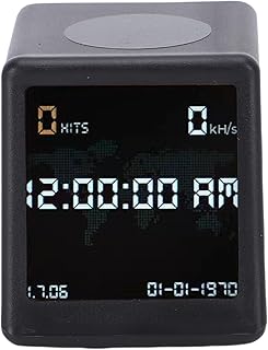 HEEPDD Górnik Loterii Bitcoin, Zegar Cyfrowy WiFi Bluetooth z szybkością Mieszania 1060 KHz/s dla Trybu Losowej Loterii Wydobywania BTC, Wyświetlacz Wilgotności Temperatury i Pogody (BLACK)