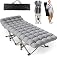 Folding Bed with Mattress, Foldable Camping Bed Cot ,Heavy Duty Outdoor Indoor Bed, Portable Foldable Guest Beds for Camping,