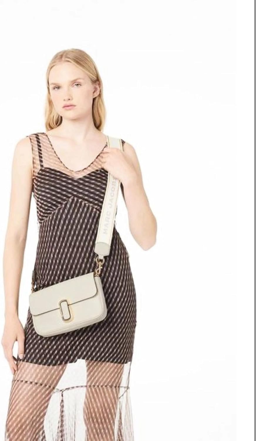 Marc Jacobs The J Marc Shoulder Bag (Cloud White) - Image 3