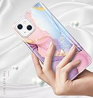 Vista 3 de luolnh Funda dorada brillante compatible con iPhone 13 Mini, diseño de mármol, a prueba de golpes, delgada y suave, funda de silicona para iPhone 13