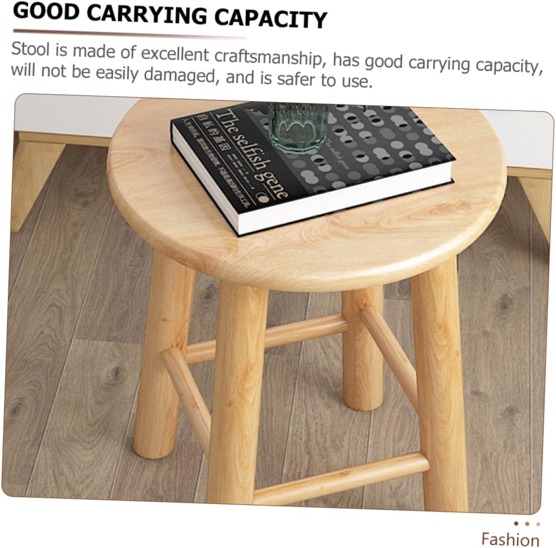 Luxshiny Solid Wood Step Stool Portable Boys and Girls Kitchen Foot Stool for Adults