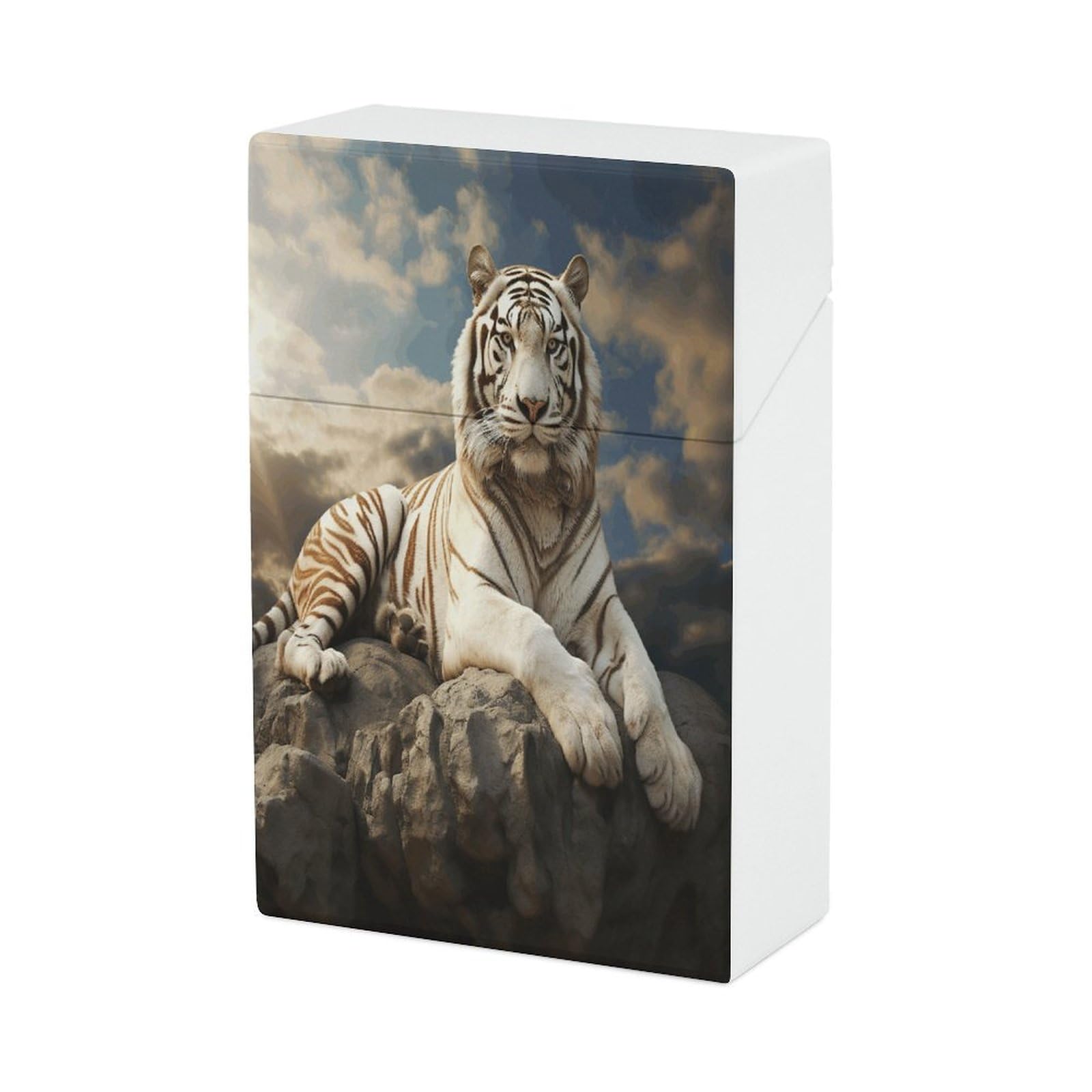 cigarette tiger Amazon.com: Portable Plastic Cigarette Case, Majestic Tiger Resting on A  Rock with Cloudy Print Pockets Cigarette Case Sleek Cigarette Holder for  Men and Women : Health & Household