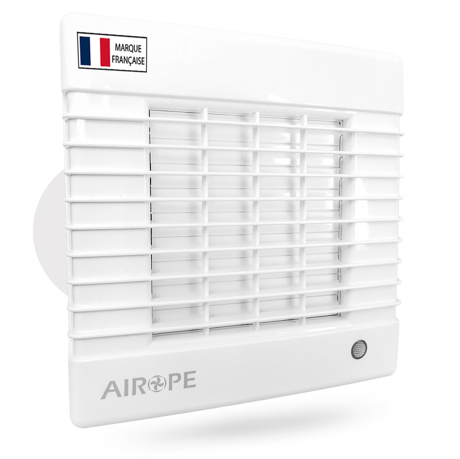 AS-100 mm Ventilateur, Extracteur d'air, Volet Automatique, VMC, pour Salle de Bain, Cuisine, WC, Bureau, Silencieux, Faible Consommation, Profil Élégant, Garantie 5 ANS