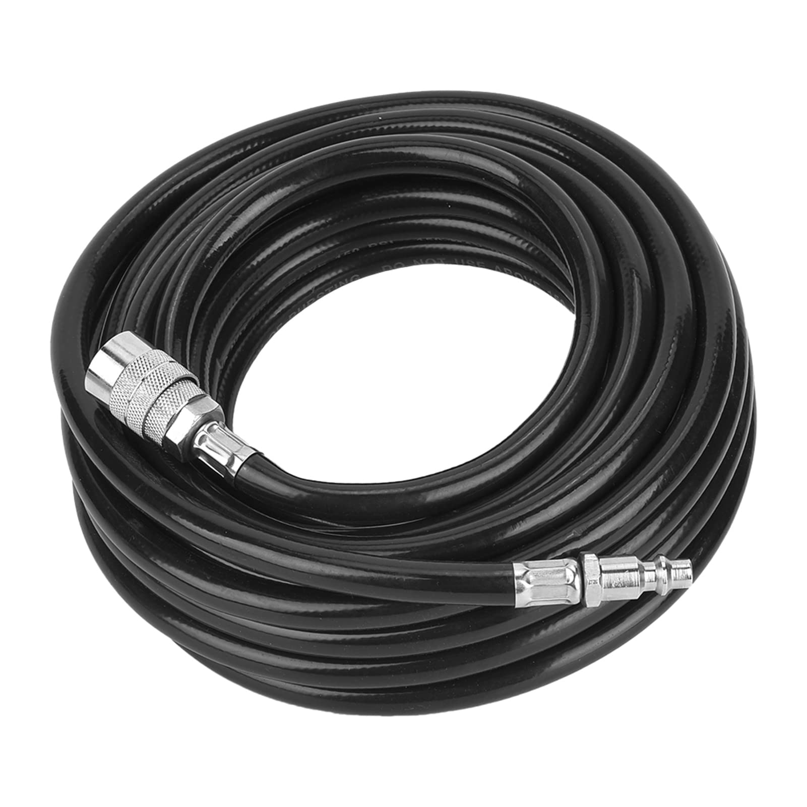 Wąż PVC 5 metrów do pomp sprężonego powietrza i narzędzi pneumatycznych - elastyczny, odporny na ciśnienie wąż - zestaw akcesoriów do węży pneumatycznych z PVC i szybkozłączką