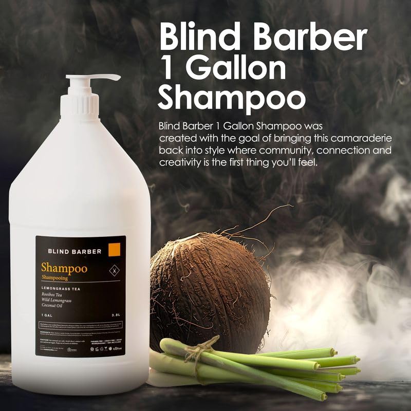 World Amenities Blind Barber Hair Shampoo - Rooibos Tea Fragrance Moisturizing Shampoo with Invigorates Senses