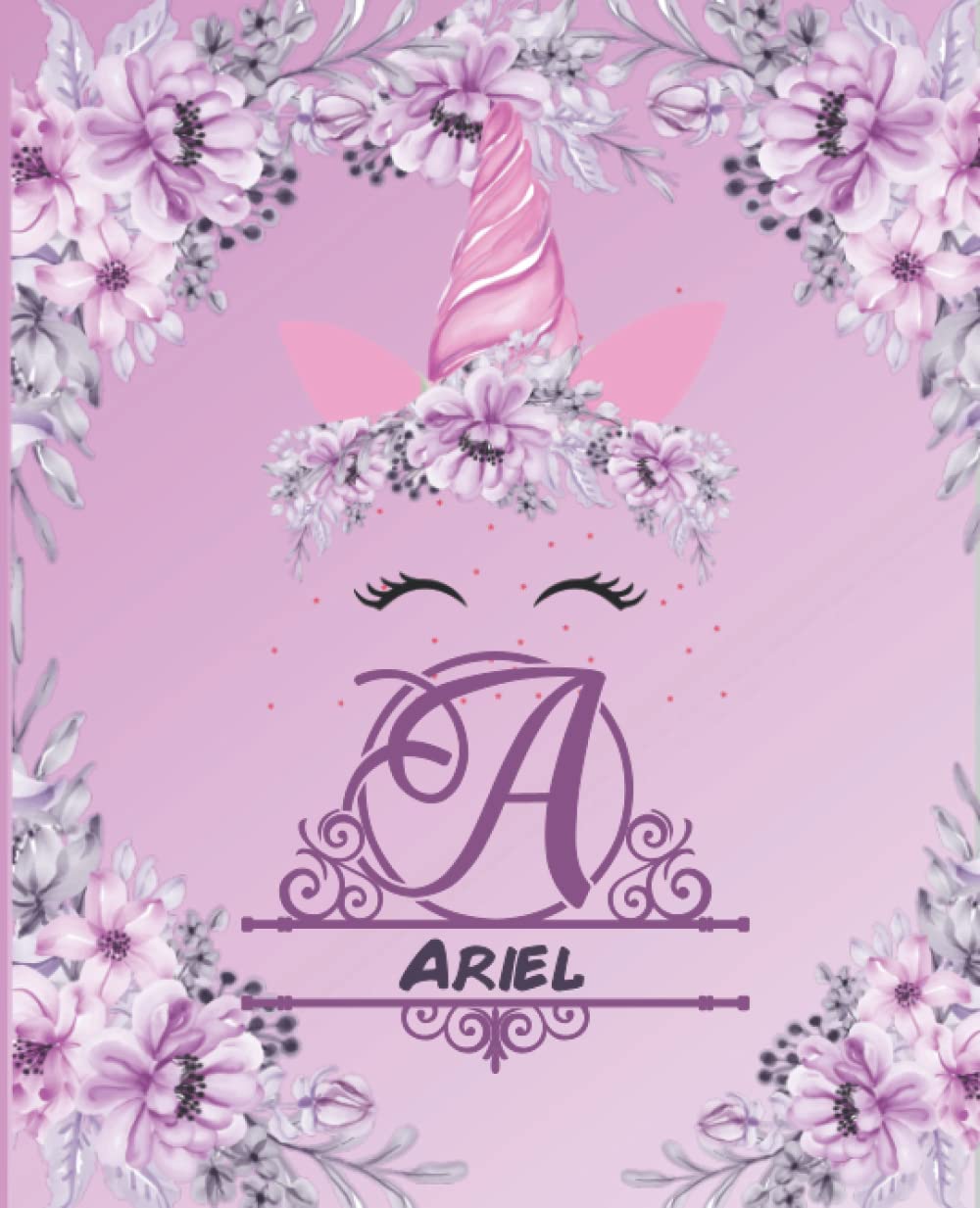 Ariel sketchbook Personalized Unicorn Sketchbook For Girls