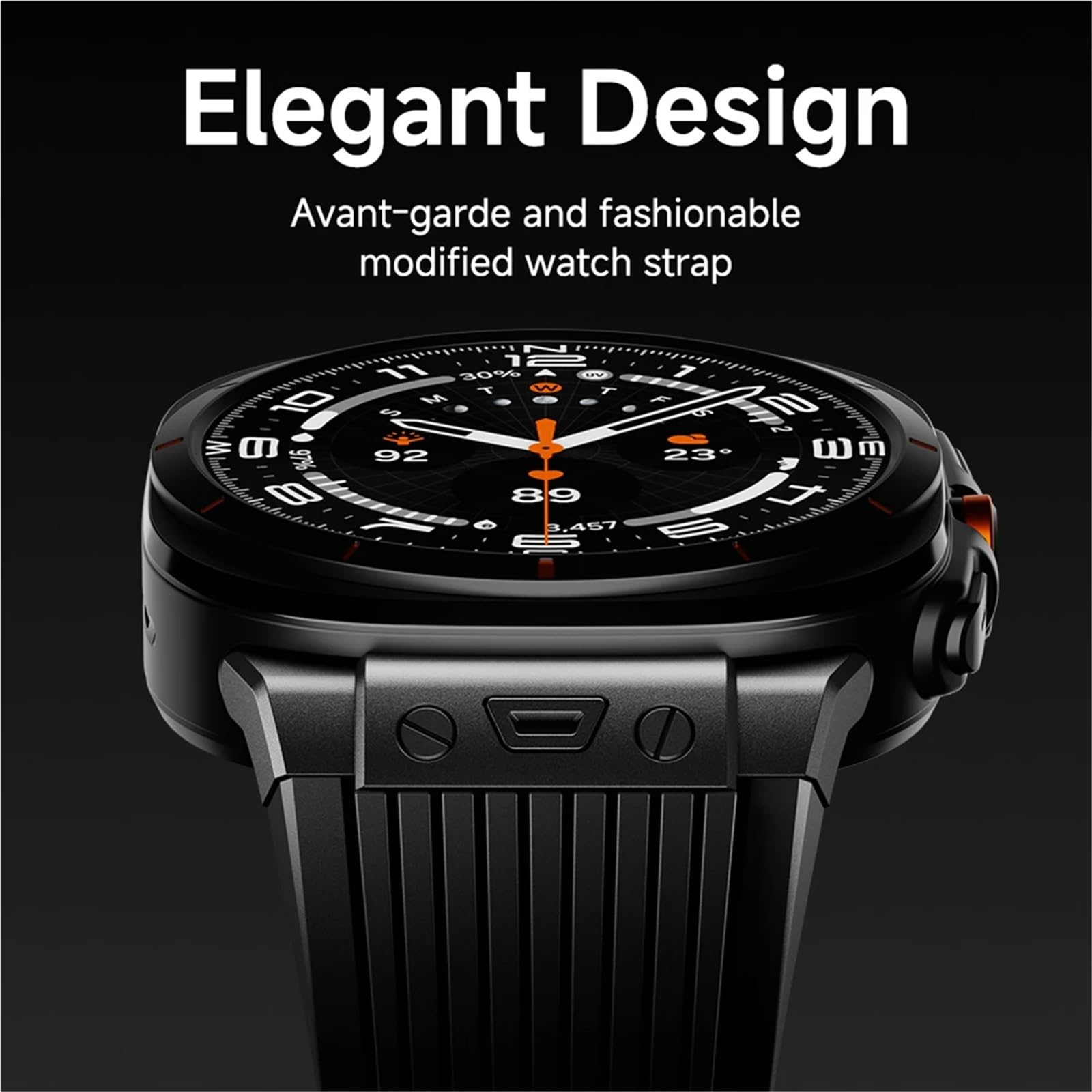 Luksusowy metalowy pasek silikonowy z zakrzywionym końcem do zegarka Samsung Galaxy 7 Ultra 47 mm opaska sportowa do bransoletki Galaxy 7 Ultra 47 mm bez przerw