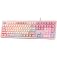 MechLands Aula S102 Membrane Gaming Keyboard with Number Pad, 100% Full Size Layout, USB-C Wired, RGB Backlit, Creamy Silicon