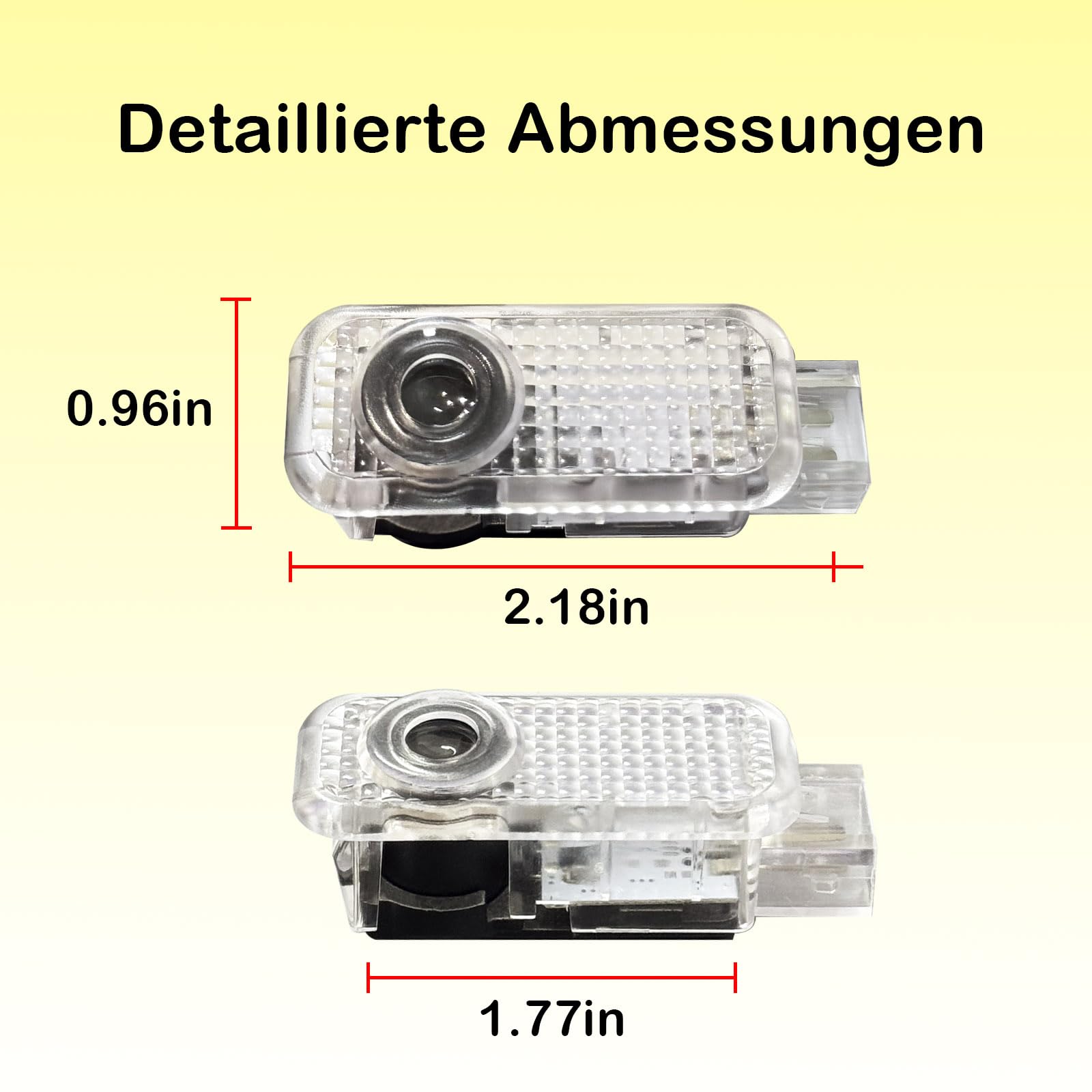 4 Stück Viererpack Autotürlichter Auto Eingang Beleuchtung Zubehör Auto Tür Logo Projektor Lichter für A1/A3/A4/A5/A6/A7/A8/Q2/Q3/Q5/Q7/Q8/TT/R8, Licht Sehr schönes Geschenk