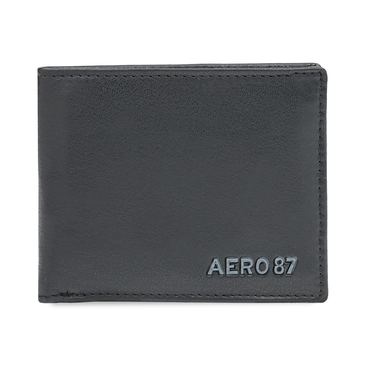 aeropostale Men's SLIMFOLD Wallet Malibu - Black | Debossed Buff Leather | Ultra-Slim Profile | Ideal for Gifting-picture-13