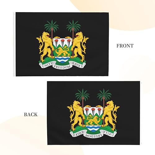 Miniatura 4 de Coat of Arms of Sierra Leone Flag 4x6 Ft Double Sided Flags Outdoor Durable Banner Home Yard Decoration Flag 4by6 Flags