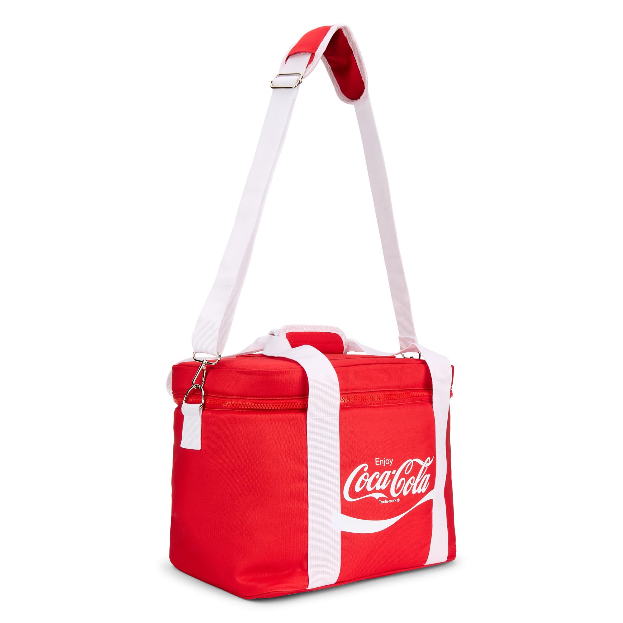 Borsa termica con licenza ufficiale Coca-Cola, 20 l, con tracolla rimovibile e maniglia per il trasporto (32 cm x 28 cm)