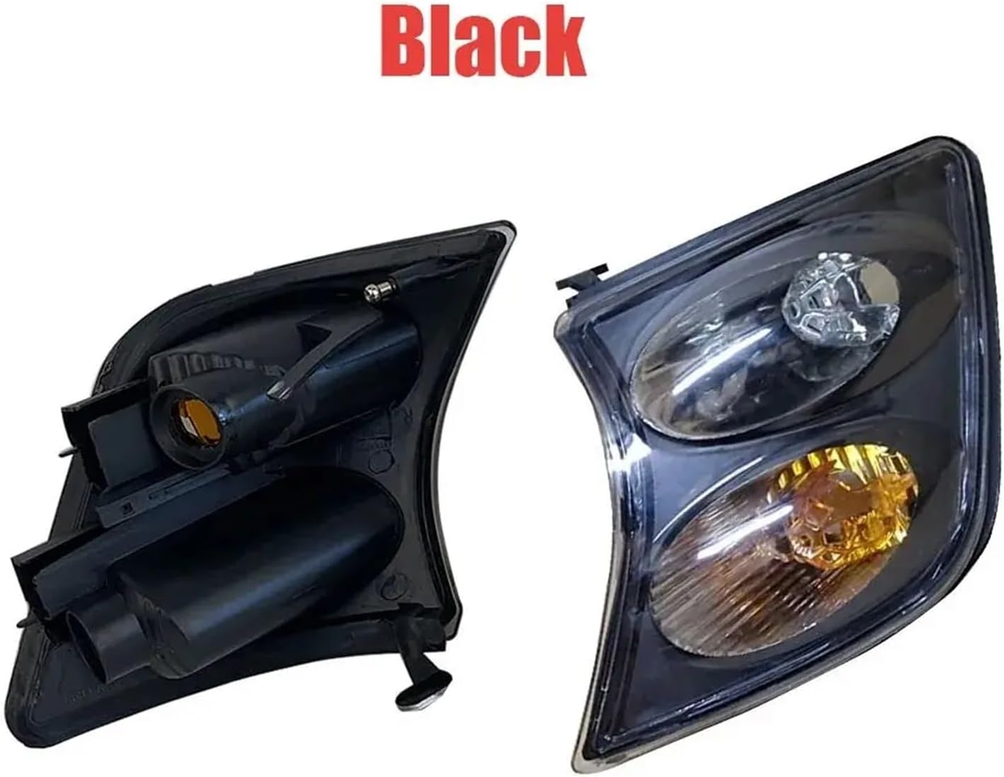 A Pair Car Corner Light Compatible With Nissan PATROL SAFARI Y61 Turn Signal Light TD42 TB48 2001 to 2004(Black)