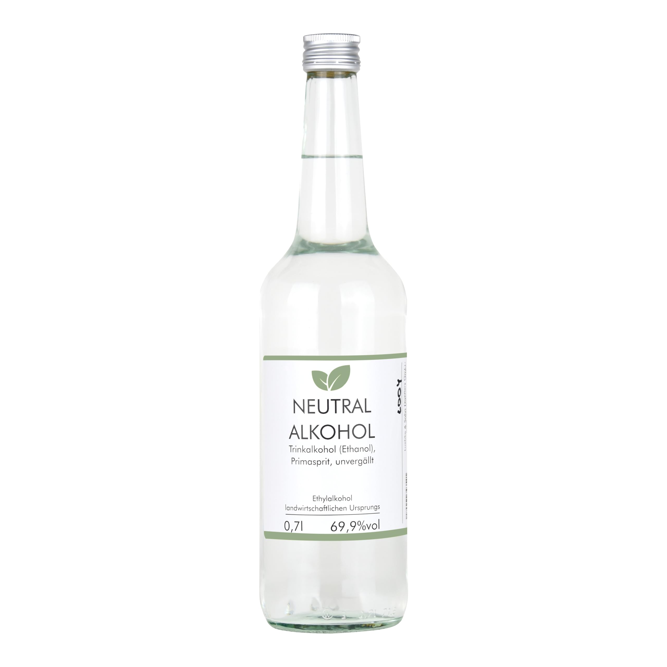 0,7l Weingeist Primasprit Trinkalkohol 69,9% vol - zum Ansetzen von Likören, Gin oder Tinkturen - 0,7l Flasche