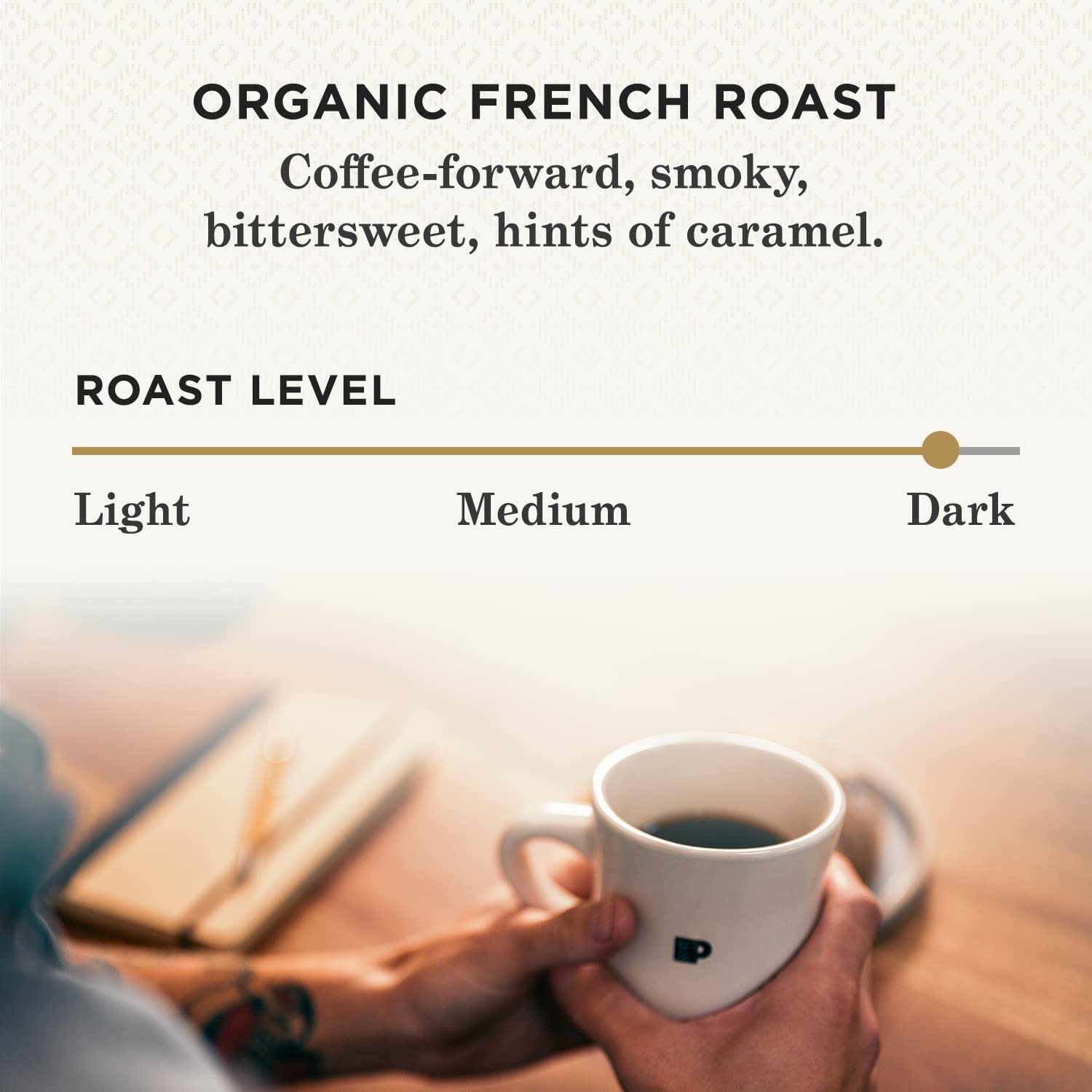 Peet's Coffee, Organic French Roast - Dark Roast Ground Coffee - 18 Ounce Bag, USDA Organic : Everything Else