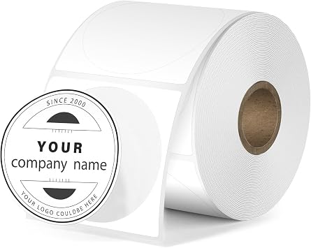 Round Thermal Label White 1.18 Inch for M110 M120 M220 M221 300 PCS | Self-Adhesive, Waterproof, Removable, Circle Dot Vinyl, Portable Printer Stickers, for Business Logo Design