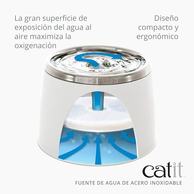 Foto 6 de 8 de Catit Bebedero Tipo Fuente, Acero Inoxidable, 2 L