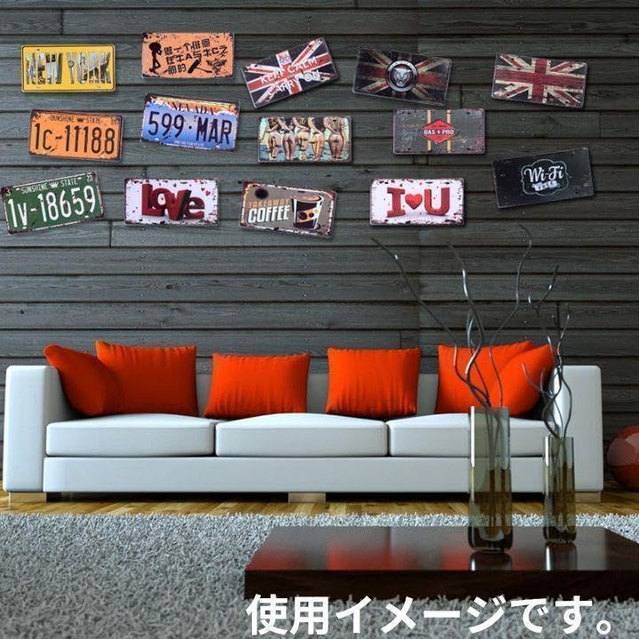 ブリキプレート 3枚セット レトロ アンティーク アメリカン ブリキプレート 3枚セット レトロ アンティーク アメリカン