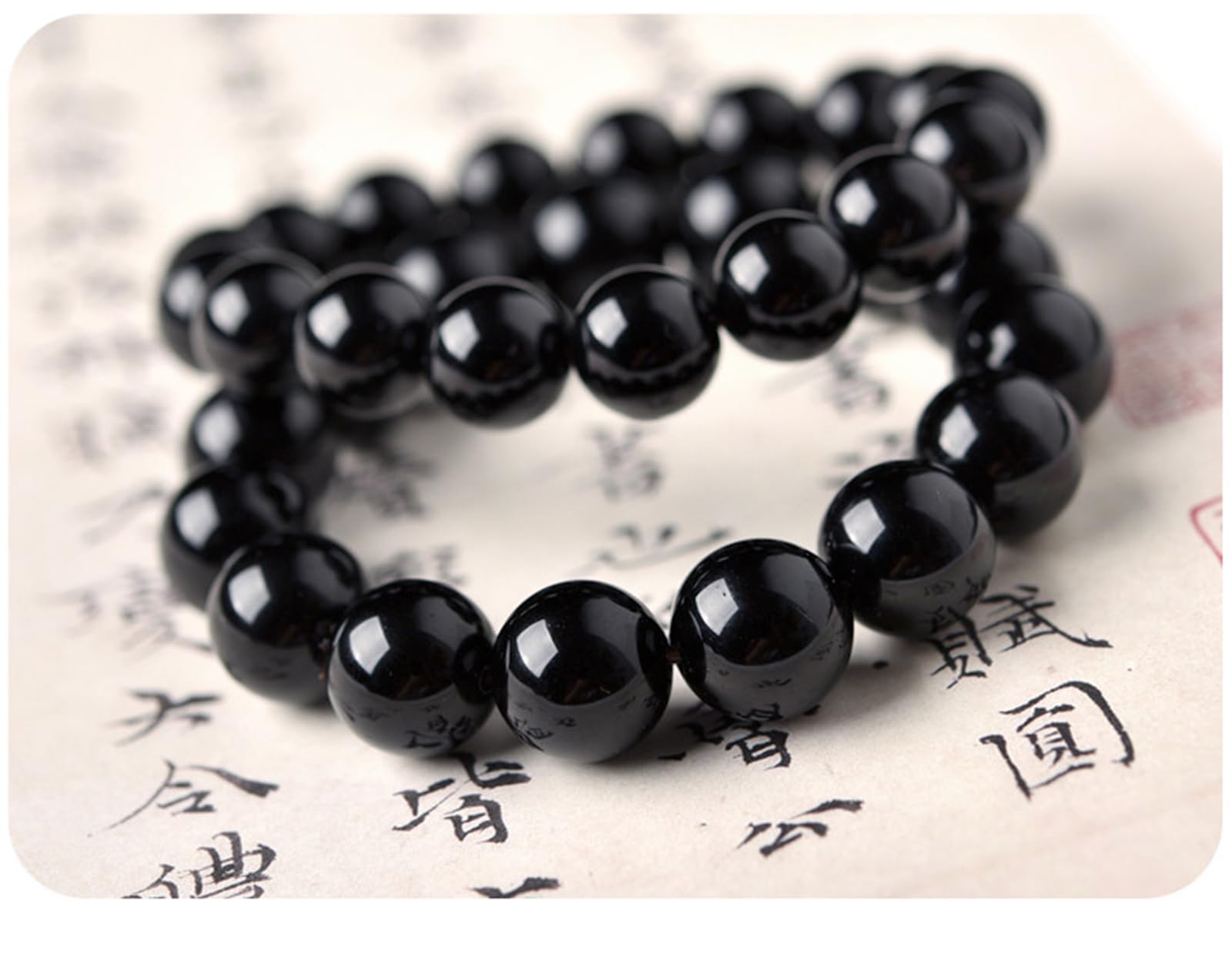 Bracciale in Ossidiana Nera Naturale Braccialetti con Perline per Uomo e Donna Bracciale Elasticizzato Bracciale Feng Shui Cristallo di Ossidiana,10mm