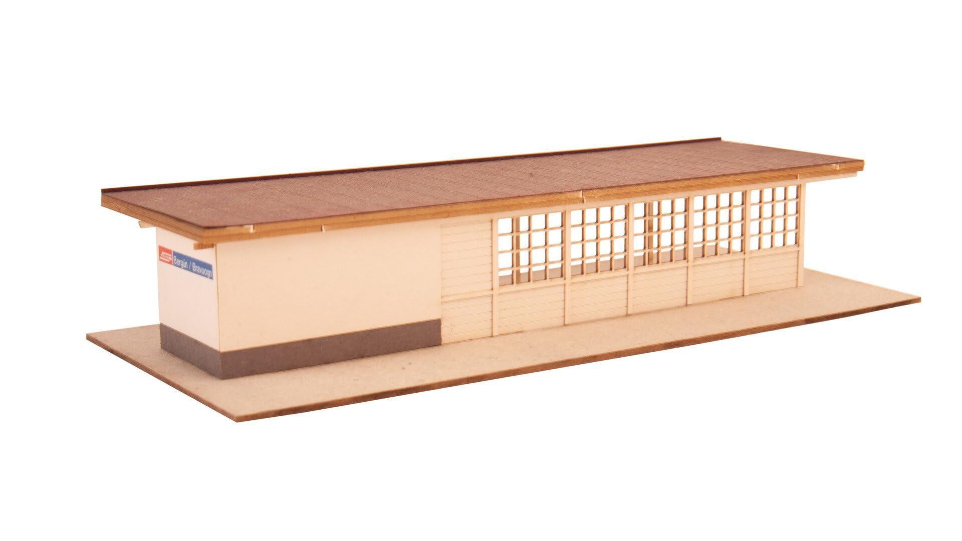 NOCH Bahnhof „Bergün“, historisches Modellbau-Set, für Spur H0 mit Lasercut-Technik