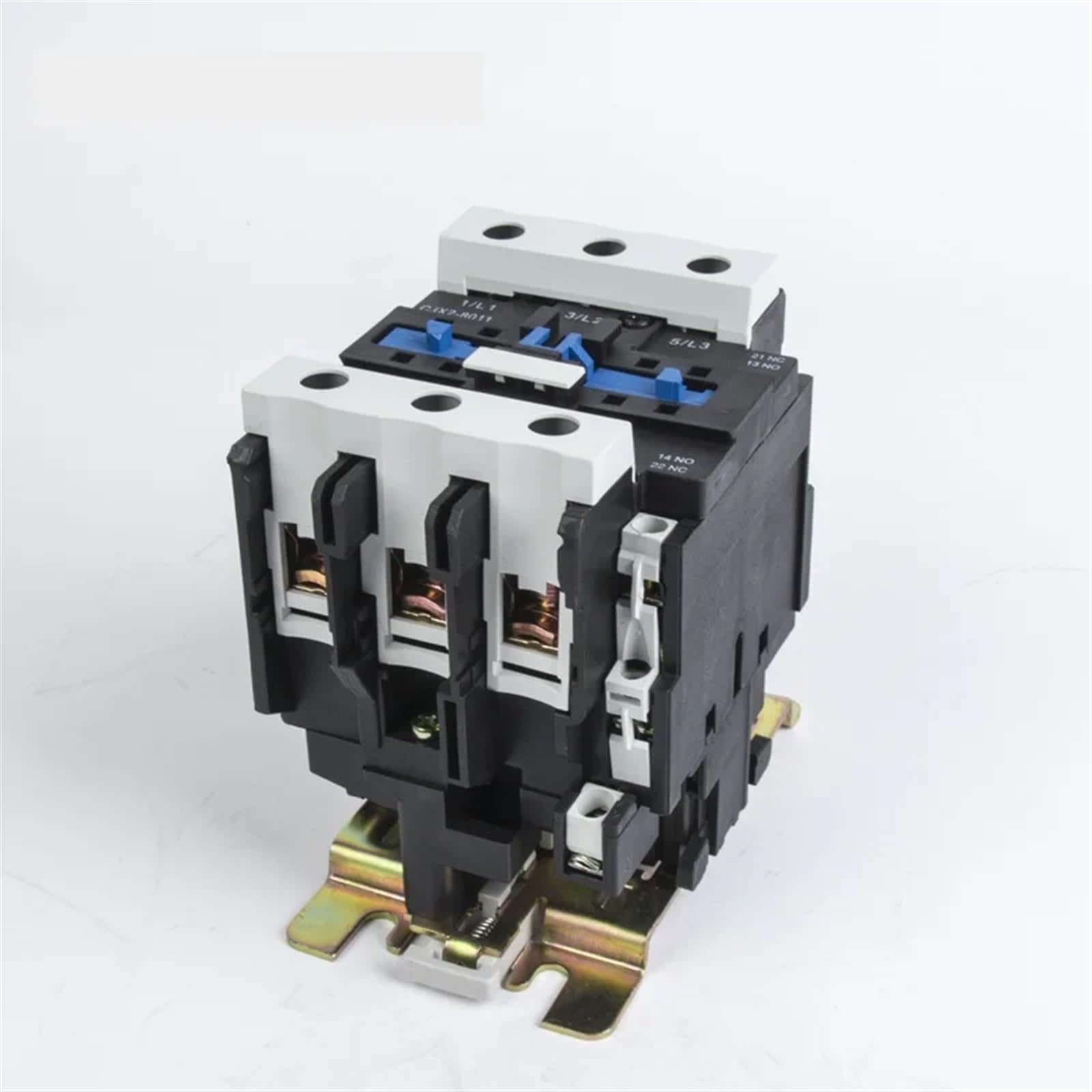 80 A stycznik AC CJX2-8011 8001 LC1 3-fazowy 3-biegunowy, bez cewki, napięcie 380 V, 220 V, 24 V, 50 Hz, szyna DIN, zamontowana na szynie 3P + 1NO 1NC stycznik (8011 110 V)
