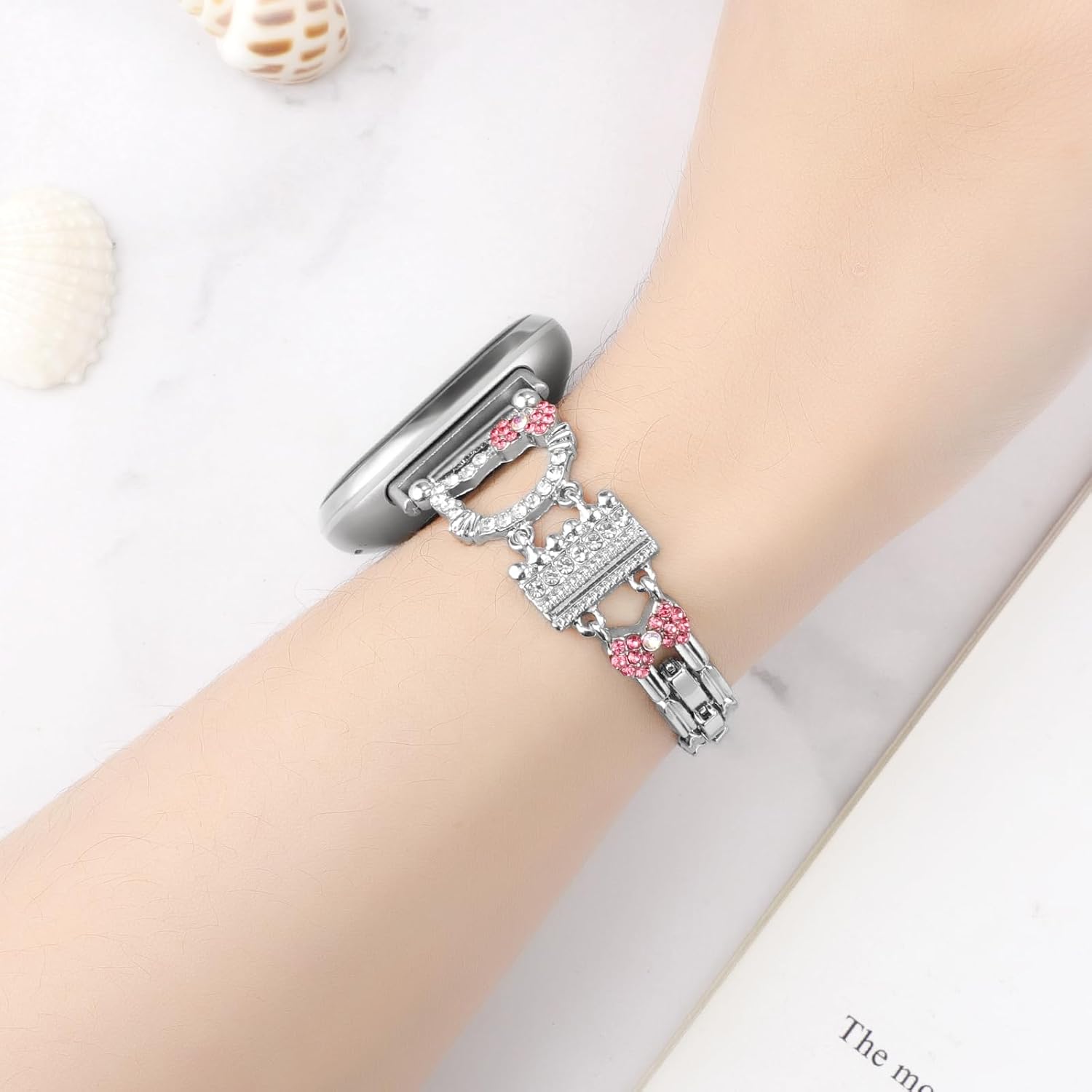 Bling Metal Bands Compatible with Fitbit Versa 4 3 Sense 2 Sense for Women image 5