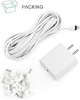 Vista 7 de ALERTCAM Adaptador de corriente para Ring Spotlight Cam Plus/Pro (batería), con cable plano de 25 pies/24.6 ft para exteriores, resistente a