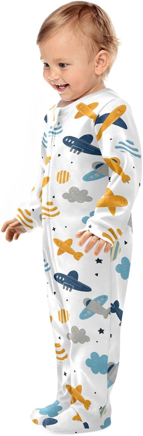 Dussdil Baby One-Piece Footies Newborn Rompers Pajamas Cotton Footed Pjs for House Sleep Play Infant Boys Girls