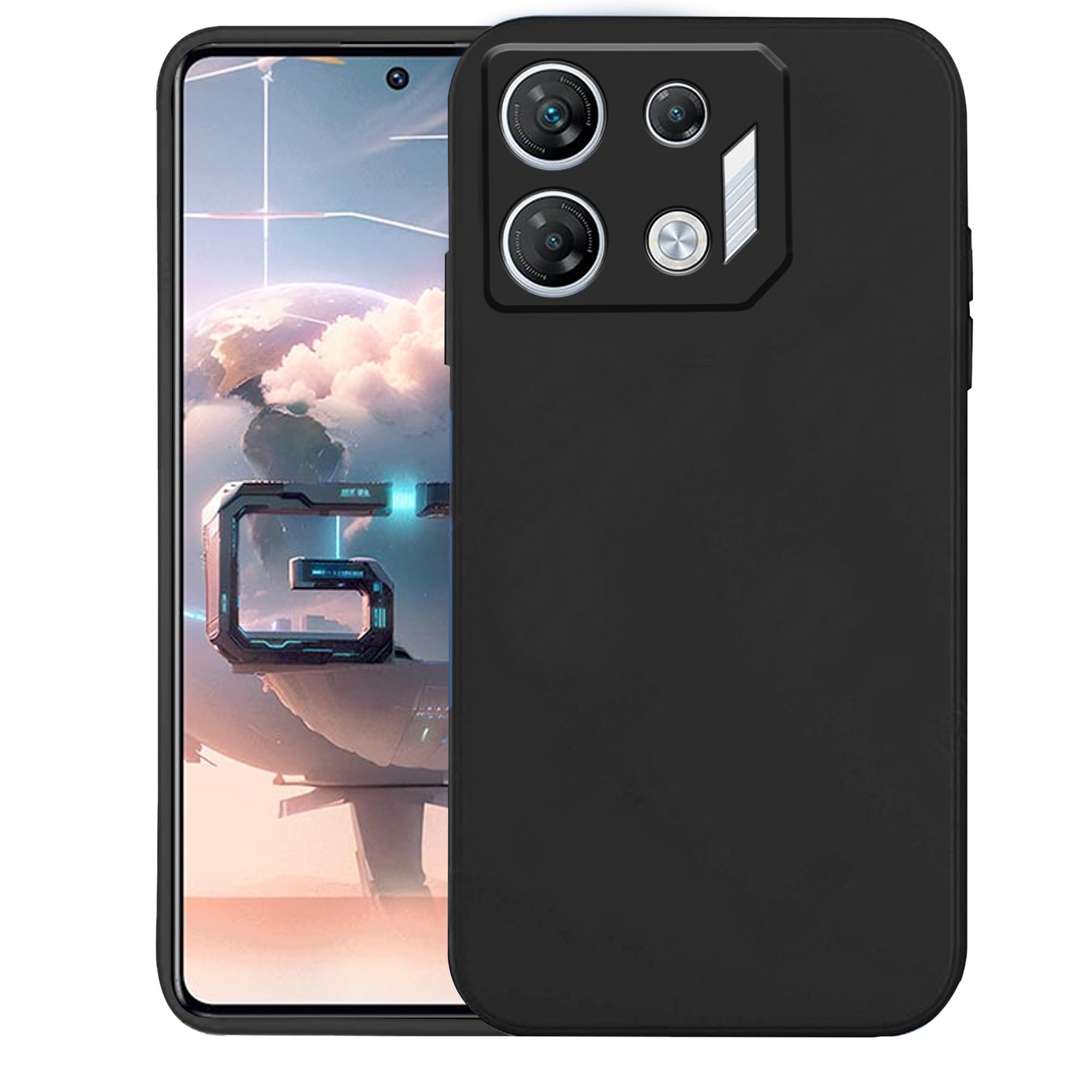 Knotyy Rubberised Back Cover for Infinix GT10 Pro | Inner Velvet Fabric Lining | Matte Silicone Flexible |Raised Bumps for Camera & Screen Protection Back Case Cover - Black (B0CGHV3BP4) Amazon Price History, Amazon Price Tracker