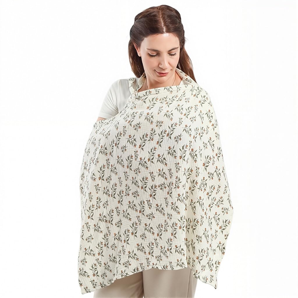 SNOWIE SOFT® Breastfeeding Cotton Apron, Privacy Cover for On The Go Breastfeeding, Fashion Prints Design, Outdoor Travel Portable Mother's Supplies 84x59cm,-image-22
