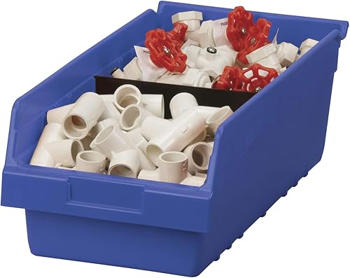 Miniatura 7 de Akro-Mils 30088 ShelfMax - Caja de almacenamiento de plástico, (18 x 8 x 6 pulgadas), azul, (paquete de 8)