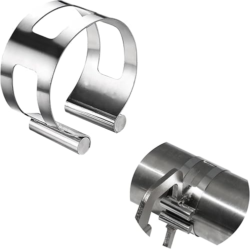 Abrazadera de escape de acero inoxidable de 2 pulgadas, universal para soldadura y reparación de tubos de escape (2 pulgadas)