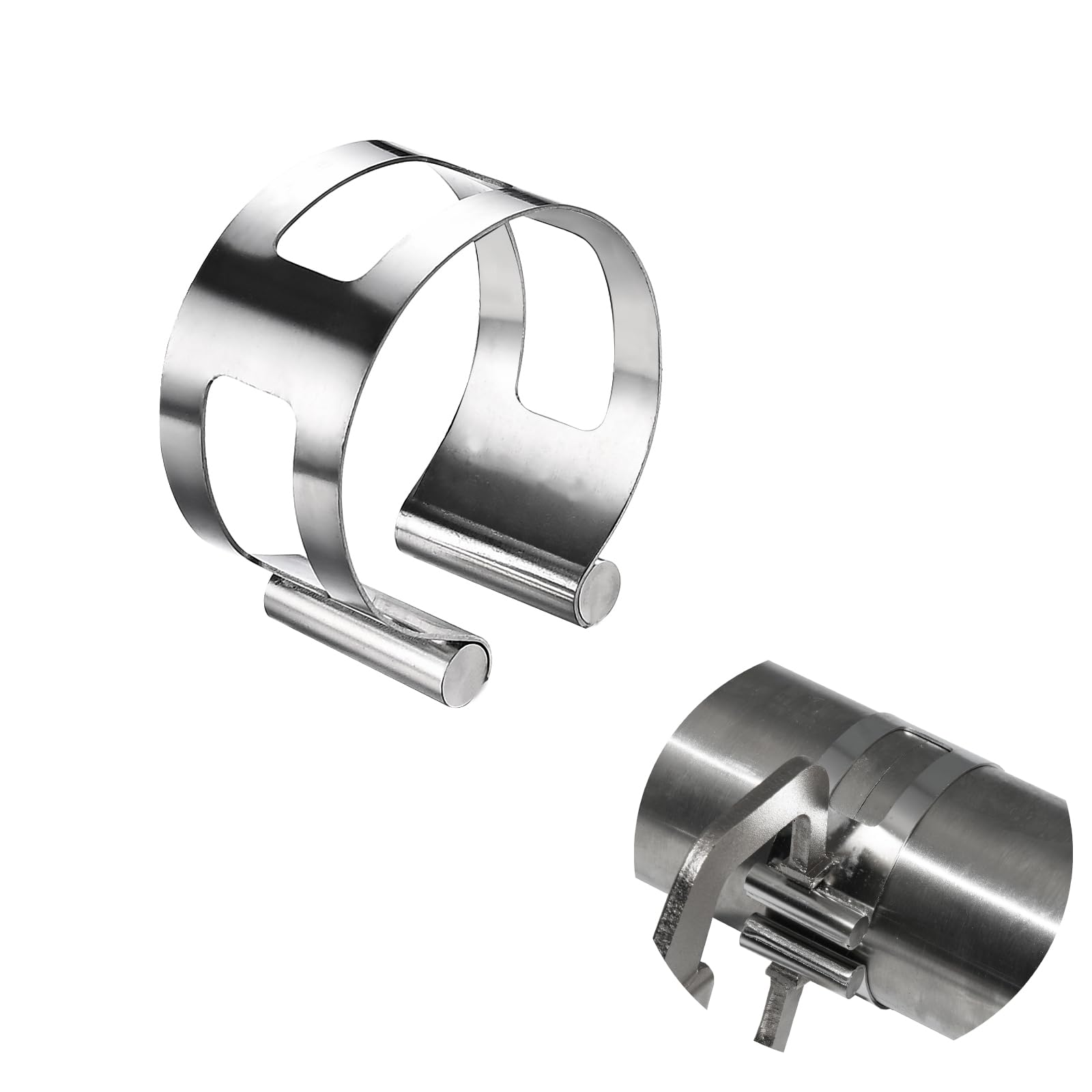 2 Inch Stainless Steel Exhaust Clamp, Universal for Welding and Exhaust Pipe Repair (2 inches)