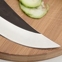 Vista 9 de Lifespace Cuchillo de chef estilo vikingo con mango de madera y funda