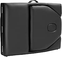 Vista 6 de Mesa de masaje portátil profesional con respaldo, varios colores disponibles, de Saloniture , Negro